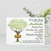 Ontwerp van familiereünie. kaart (Staand voorkant)