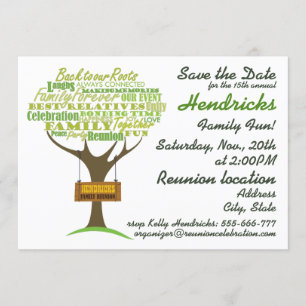 Ontwerp van familiereünie. kaart