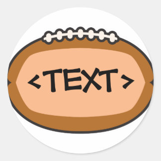 ONTWERP VAN FOOTBALL AANPASSEN,<TEXT> RONDE STICKER