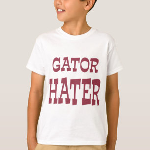 Ontwerp van gaffel met gator Hater Maroon T-shirt