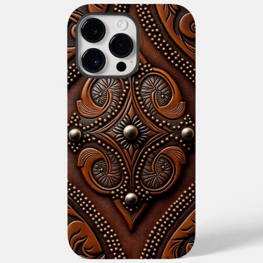 Ontwerp van geboost leder Case-Mate iPhone case (Achterkant)