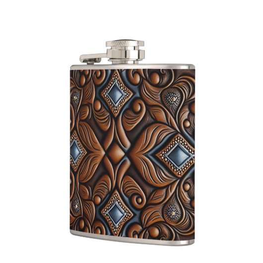 Ontwerp van geboost leder heupfles (Links)