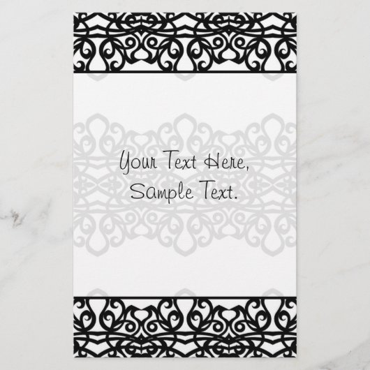 Ontwerp van geborduurde bakens briefpapier (Voorkant)