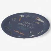 Ontwerp van geïllustreerde gereedschappen voor man papieren bordje (Gekanteld)