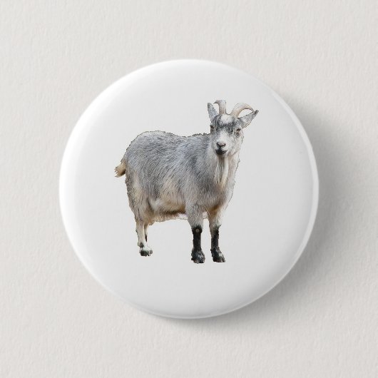 Ontwerp van geitfoto ronde button 5,7 cm (Voorkant)