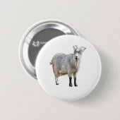 Ontwerp van geitfoto ronde button 5,7 cm (Voorkant /achterkant)