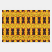 Ontwerp van gele en bruine Abstracte vormen Inpakpapier Vel (Voorkant)