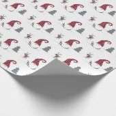 Ontwerp van Gnome en Reindeer Scandinavian Tomte Cadeaupapier (Hoek)