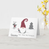 Ontwerp van Gnome en Reindeer Scandinavian Tomte Kaart (Gele Bloem)