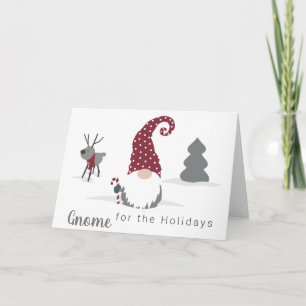 Ontwerp van Gnome en Reindeer Scandinavian Tomte Kaart