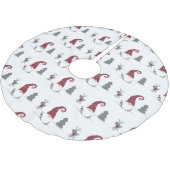 Ontwerp van Gnome en Reindeer Scandinavian Tomte Kerstboom Rok (Gekanteld)