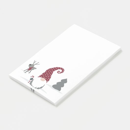 Ontwerp van Gnome en Reindeer Scandinavian Tomte Post-it® Notes (Schuin)