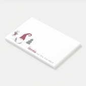 Ontwerp van Gnome en Reindeer Scandinavian Tomte Post-it® Notes (Schuin)
