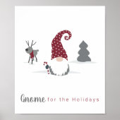 Ontwerp van Gnome en Reindeer Scandinavian Tomte Poster (Voorkant)
