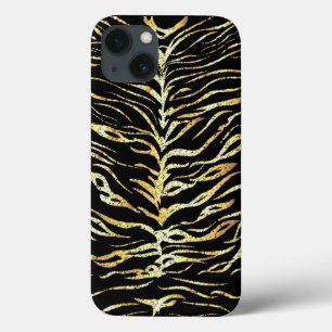 Ontwerp van gouden tijgerstrepen iPhone 13 hoesje