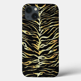 Ontwerp van gouden tijgerstrepen iPhone 13 hoesje
