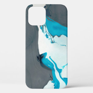 ontwerp van grijze en waterige marmer iPhone 12 hoesje