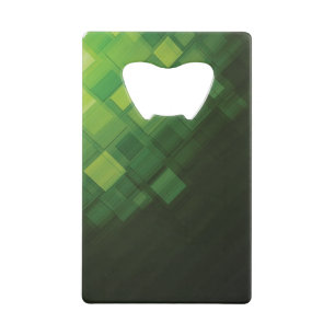 Ontwerp van groene abstracte technologie kredietkaart flessenopener