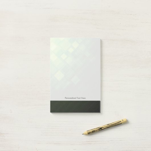 Ontwerp van groene abstracte technologie post-it® notes (Op bureau)