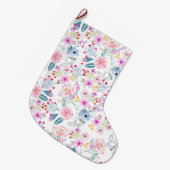 ontwerp van handverf voor florale Waterverf Grote Kerstsok (Voorkant (Hangend))
