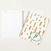 Ontwerp van hedendaagse Gold-monogram Planner (Display)