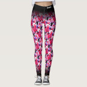 Ontwerp van het abstracte Red Black Splashes-patro Leggings (Voorkant)