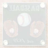  ontwerp van het basisbalkbord glazen onderzetter (Achterkant)