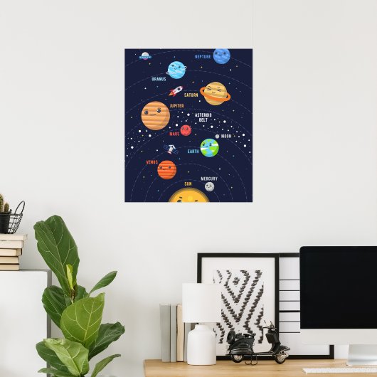 Ontwerp van het computersysteem poster (Thuiskantoor)
