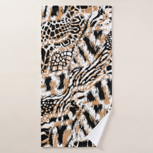 Ontwerp van het dierpatroon. Moderne luipaard desi Badhanddoek