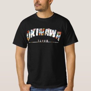 Ontwerp van het eiland Okinawa Bingata T-shirt