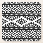 Ontwerp van het etnische patroon vierkante kartonnen onderzetter (Voorkant)