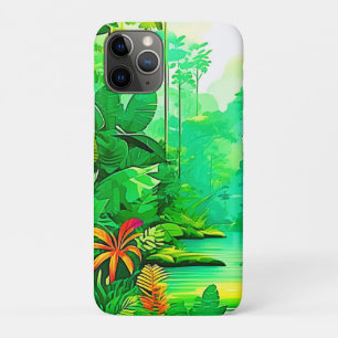 Ontwerp van het exotische bos iPhone 11 pro hoesje