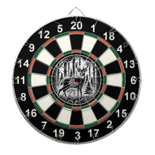 Ontwerp van het geweekte hertenbos dartbord