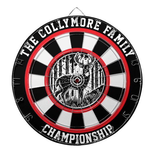 Ontwerp van het geweekte hertenbos dartbord (Voorkant)