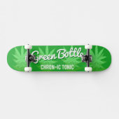 Ontwerp van het groene flesblad skateboard (Horizontaal)