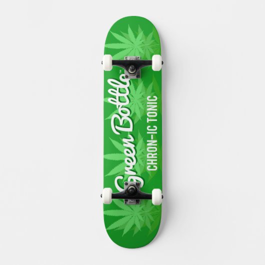 Ontwerp van het groene flesblad skateboard (Voorkant)