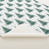 Ontwerp van het groene kerstboompatroon sherpa deken (3/4)