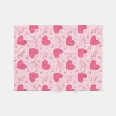 Ontwerp van het heart-thema Valentijnsdag Fleece Deken (Voorkant (Horizontaal))