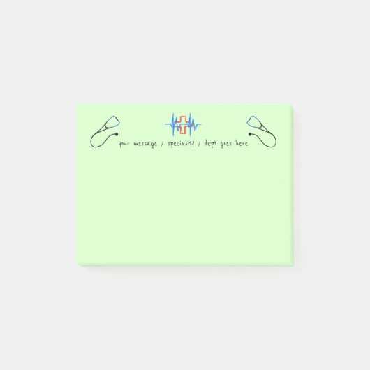 Ontwerp van het medisch recept/verpleegstation post-it® notes (Voorkant)