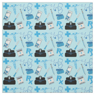 Ontwerp van het medische patroon - Babyblauw Stof
