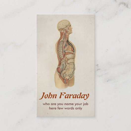 Ontwerp van het medische visitekaartje van de mens (Voorkant)