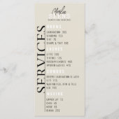 Ontwerp van het menu Beauty Salon Treatment Menu (Voorkant)