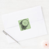  ontwerp van het merk Chic retro Vierkante Sticker (Envelop)