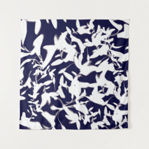 Ontwerp van het Navy & White kleurenpatroon, gemaa Wandkleed
