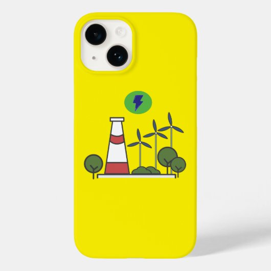 Ontwerp van het nucleaire plant Case-Mate iPhone case (Achterkant)
