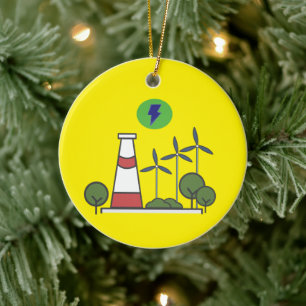 Ontwerp van het nucleaire plant keramisch ornament