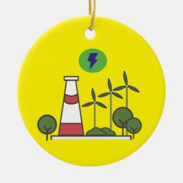 Ontwerp van het nucleaire plant keramisch ornament