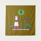 Ontwerp van het nucleaire plant wandkleed (Voorkant)