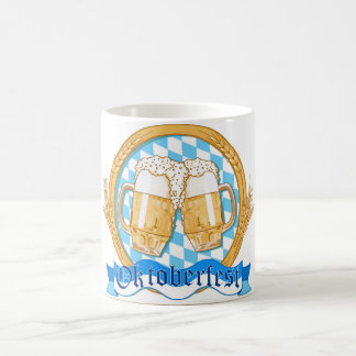 Ontwerp van het Oktoberfest-label met bierbril Koffiemok