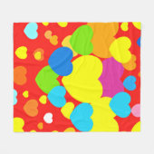 Ontwerp van het patroon van het hart fleece deken (Voorkant (Horizontaal))